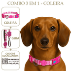 COMBO 3 EM 1: COLEIRA+ GUIA + LOCALIZADOR