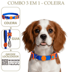 COMBO 3 EM 1: COLEIRA+ GUIA + LOCALIZADOR