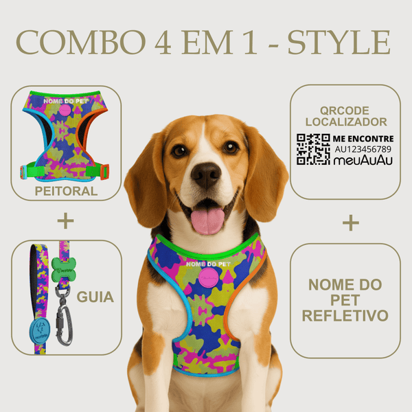 COMBO 4 EM 1 -  PEITORAL + QR + NOME PERSONALIZADO + GUIA